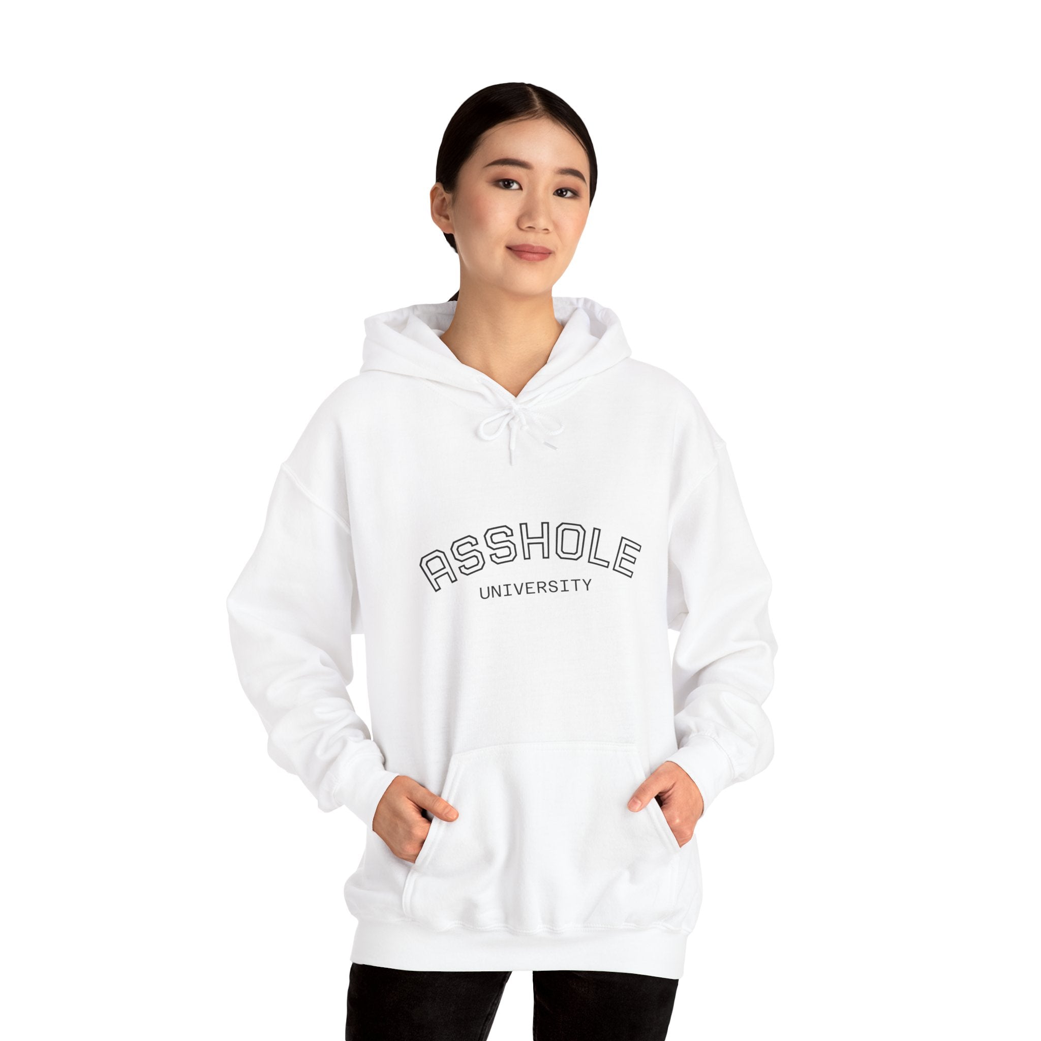 Asshole University Hoodie — Cute Grumpy Gator Graphic Pullover